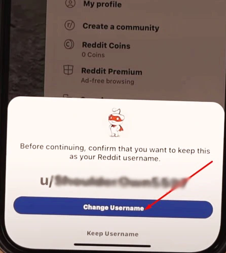 how to change reddit username android step 3