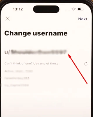 how to change reddit username android step 4