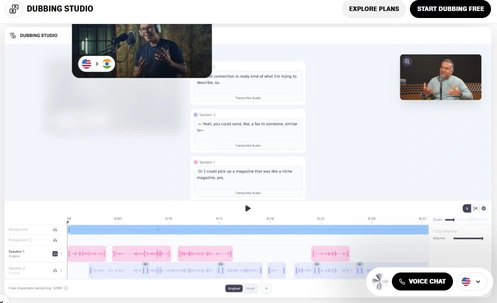 elevenlabs ai dubbing studio